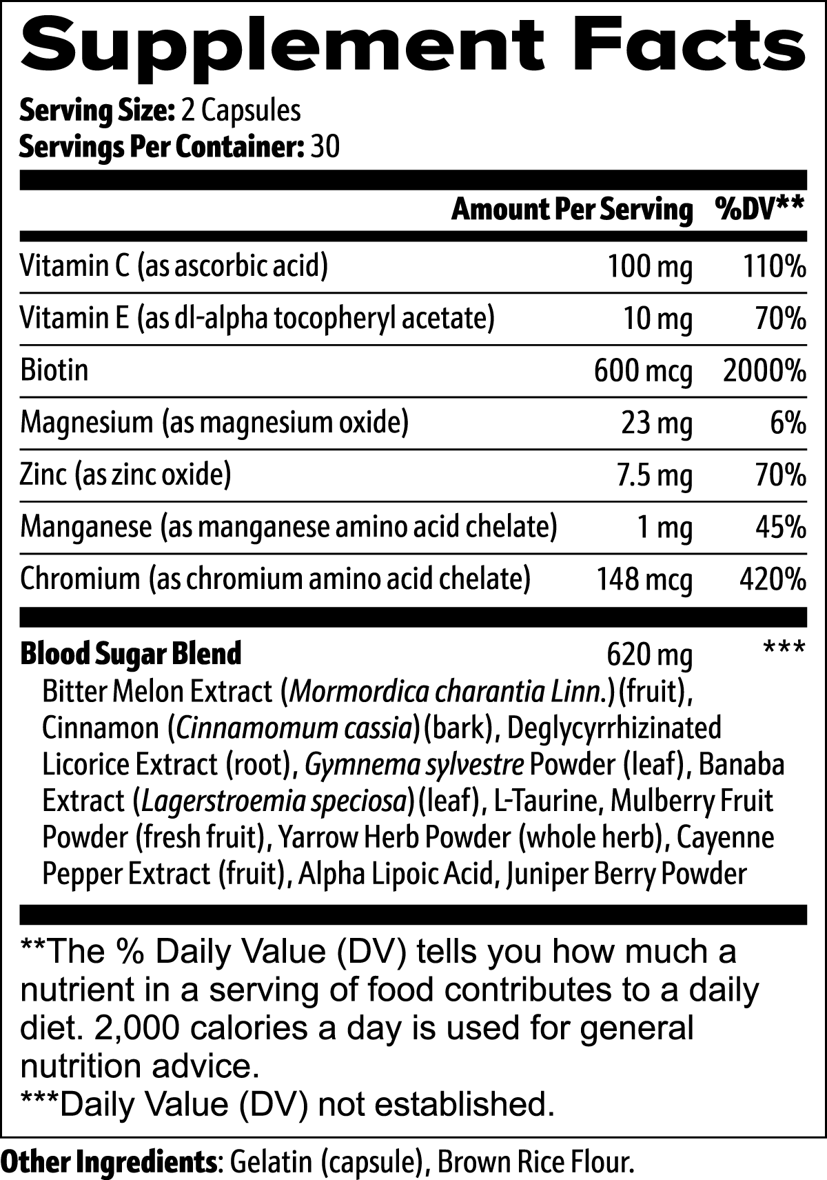 Normal Blood Sugar Support - Immune Support Supplement