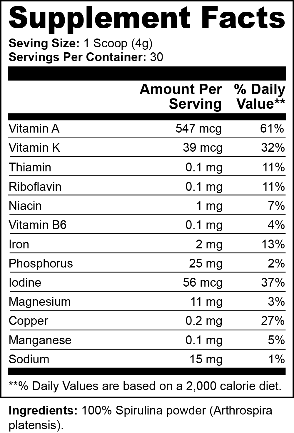 Spirulina Powder - Energy Boost Supplement