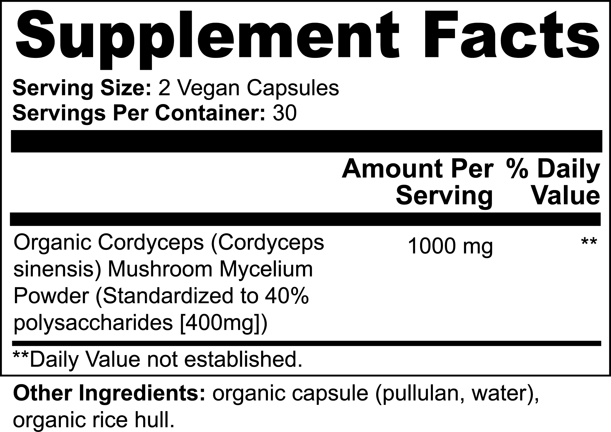 Cordyceps Mushroom - Immunity Boost Supplement